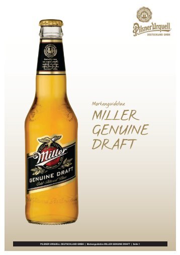 Markenguidline MILLER GENUINE DRAFT