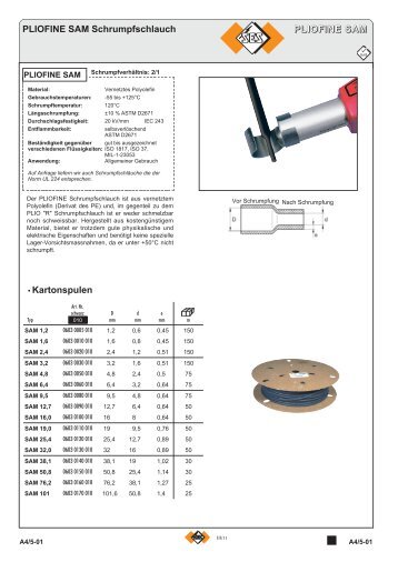 Schrumpfschlauch PLIOFINE-SAM - SES Sterling