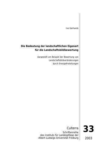 Erfassung und Bewertung des Landschaftsbildes - Institut für ...