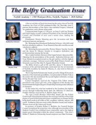 The Belfry Graduation Issue 2010 - Norfolk Academy