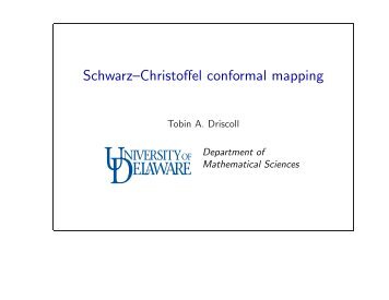 Schwarz–Christoffel conformal mapping - Department of ...