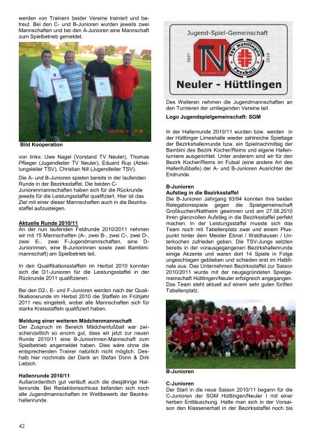 Jahresbericht 2010/11 - TSV Hüttlingen 1892 eV