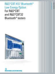 R&S CBT-K57 Bluetooth Low Energy Option - Rohde & Schwarz