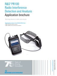 R&S PR100 Radio Interference Detection and ... - Rohde & Schwarz