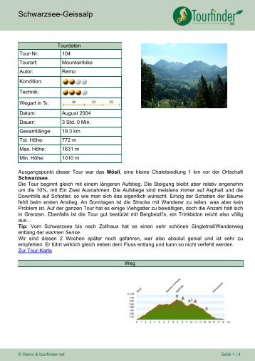 Schwarzsee-Geissalp - Tourfinder.net