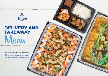 Hilton Manila Catering Delivery Menu