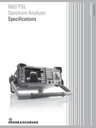 R&S ® FSL Spectrum Analyzer - Data sheet - Rohde & Schwarz