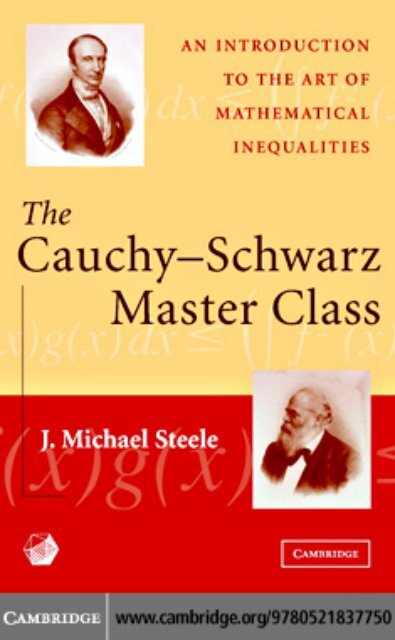 THE CAUCHY–SCHWARZ MASTER CLASS: An Introduction to  - 1