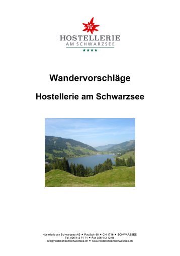 Unsere Wandervorschläge - Hostellerie am Schwarzsee