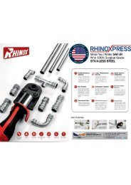 Stainless Steel Press Fittings | Stainless Steel Press Fittings for Houses | 316 Press Fittings | Water Stainless Steel Plumbing | Rhinox USA