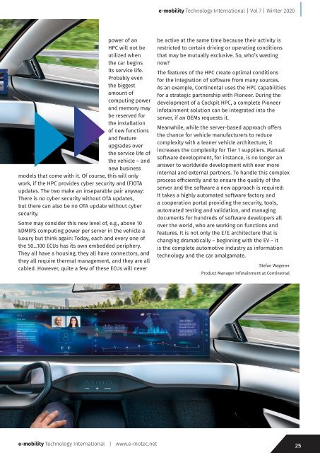 E-mobility Technology Winter 2020