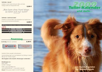 von Hundefreunden für Hundefreunde 2009 Toller-Kalender und ...