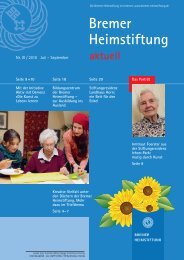 Mit 95 noch mutig gewor - Bremer Heimstiftung