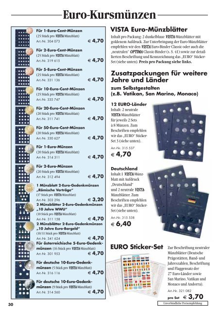 ZUBEHÖR FÜR NUMISMATIKER - Leuchtturm