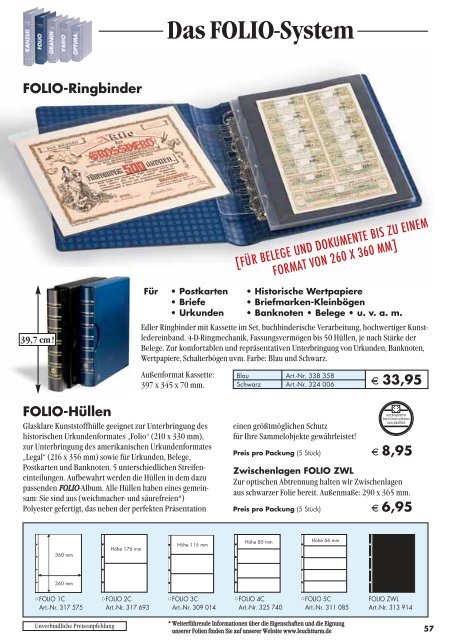 ZUBEHÖR FÜR NUMISMATIKER - Leuchtturm