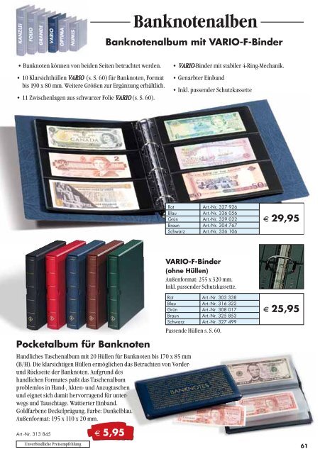 ZUBEHÖR FÜR NUMISMATIKER - Leuchtturm