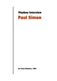 paul simon playboy interview