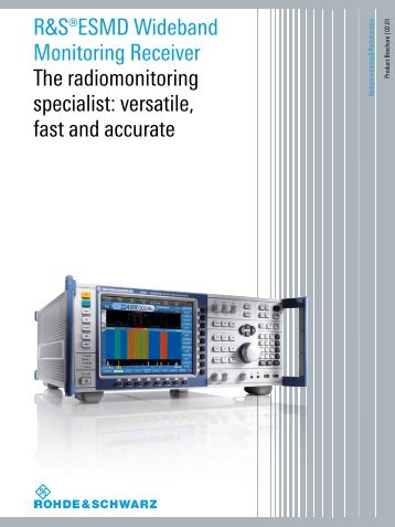 R&S®ESMD Wideband Monitoring Receiver ... - Rohde & Schwarz