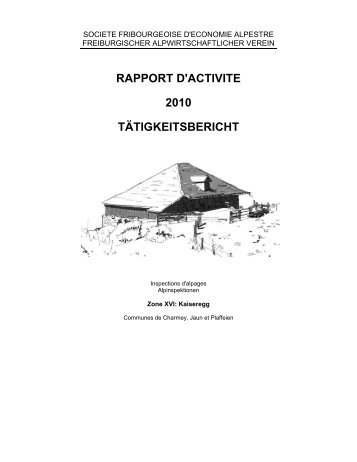 RAPPORT D'ACTIVITE 2010 TÄTIGKEITSBERICHT - Accueil