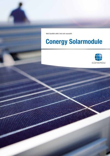 Conergy Solarmodule - Conergy AG