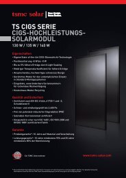 TS CIGS SERIE CIGS-HOCHLEISTUNGS- SOLARMODUL - tsmc solar