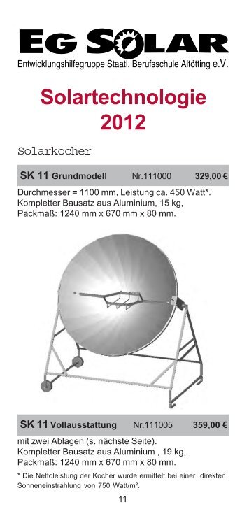 Solartechnologie 2012 - EG-Solar