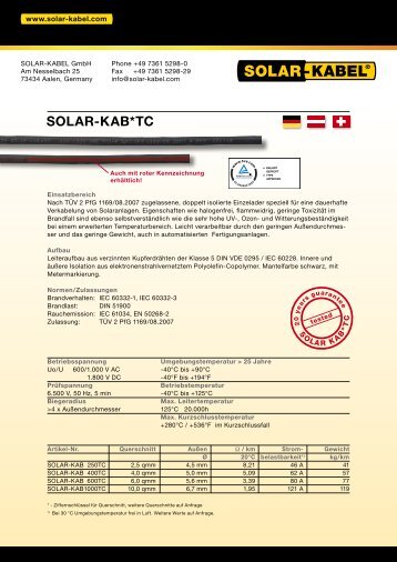 SOLAR-KAB*TC - Solar-Kabel