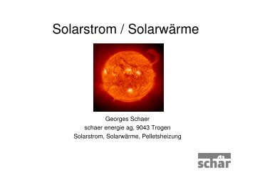 Solarstrom / Solarwärme - schaer energie