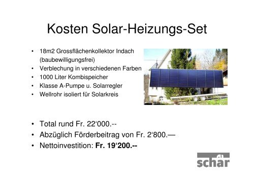 Solarstrom / Solarwärme - schaer energie