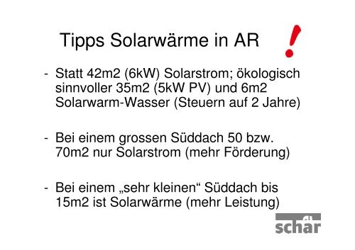 Solarstrom / Solarwärme - schaer energie