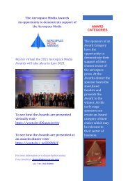 2021 Aerospace Media Awards - Sponsorship brochure