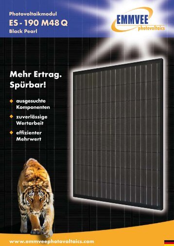 190 M48 Q Black Pearl Photovoltaikmodul - AEET Energy Group ...