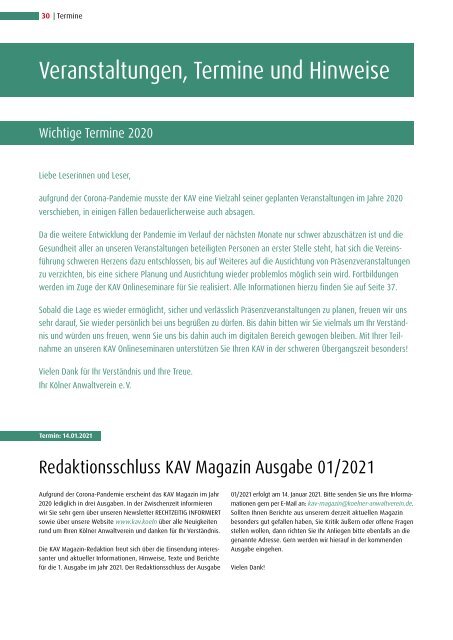 KAV Magazin Ausgabe 03-2020