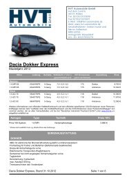 Dacia Dokker Express - HVT Automobile GmbH