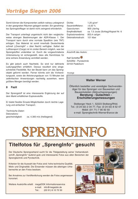 Vorträge Lambertsberg 2007 - Deutscher Sprengverband eV