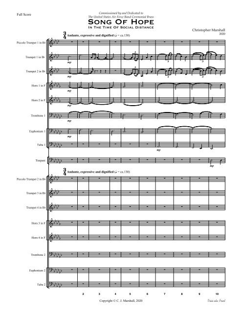 Song of Hope (In the time of social distance)- Christopher Marshall