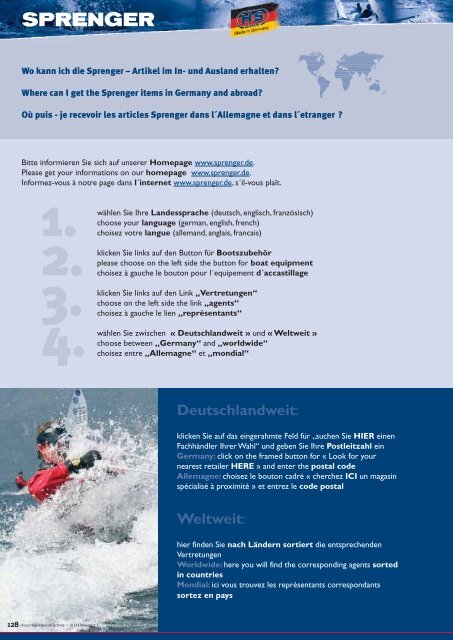 Sprenger Boot Katalog 2008-09 - One Design Center