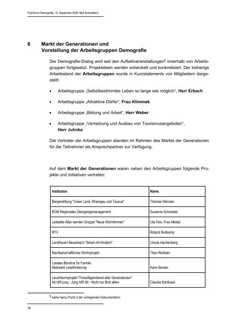 Aktivitäten in den Städten und Gemeinden - Rheingau - Taunus - Kreis