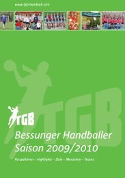 Bessunger Handballer Saison 2009/2010 - TGB 1865 Darmstadt