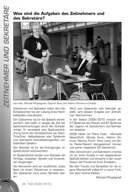 Bessunger Handballer Saison 2009/2010 - TGB 1865 Darmstadt