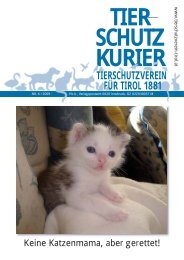 tierschutz-kurier - Tierschutzverein für Tirol