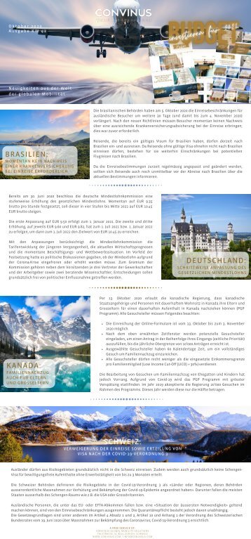 CONVINUS Global Mobility Alert KW 42_2020