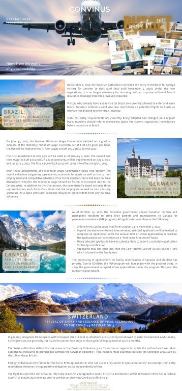 CONVINUS Global Mobility Alert CW 42_2020_english