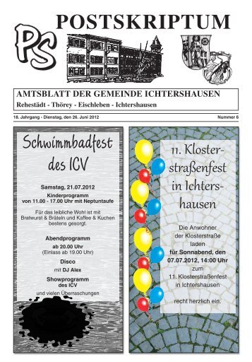 POSTSKRIPTUM Schwimmbadfest des ICV - Gemeinde Ichtershausen