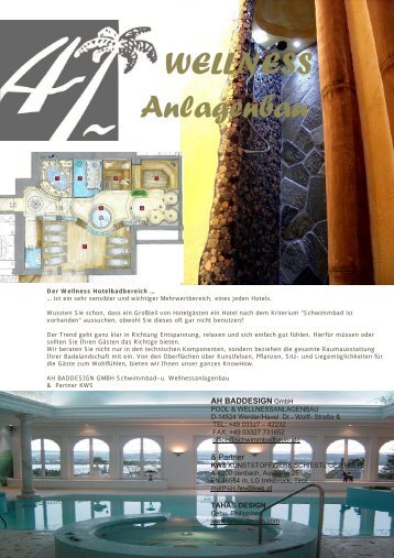 WELLNESS Anlagenbau - AH Baddesign GmbH