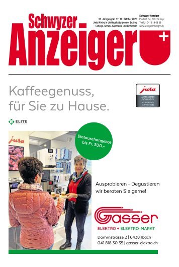 Schwyzer Anzeiger – Woche 42 – 16. Oktober 2020