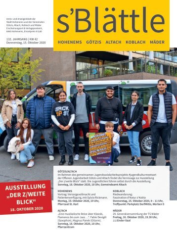 s'Blättle Nr. 42 - Do, 15. Oktober 2020