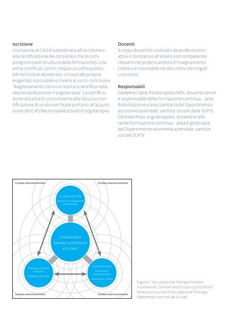 CAS Neuroriabilitazione in ergoterapia