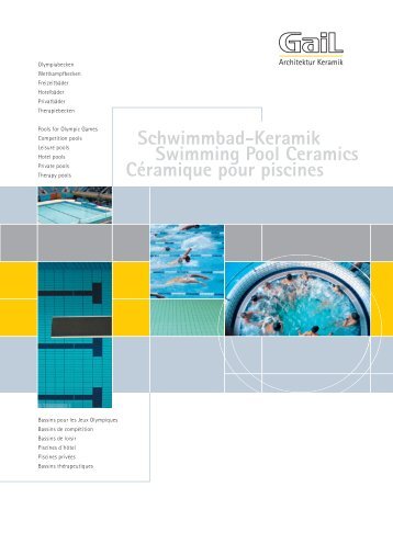 Schwimmbad-Keramik Swimming Pool Ceramics Céramique pour ...