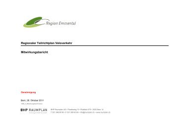 Zusammenstellung der Stellungnahmen zum ... - Region Emmental